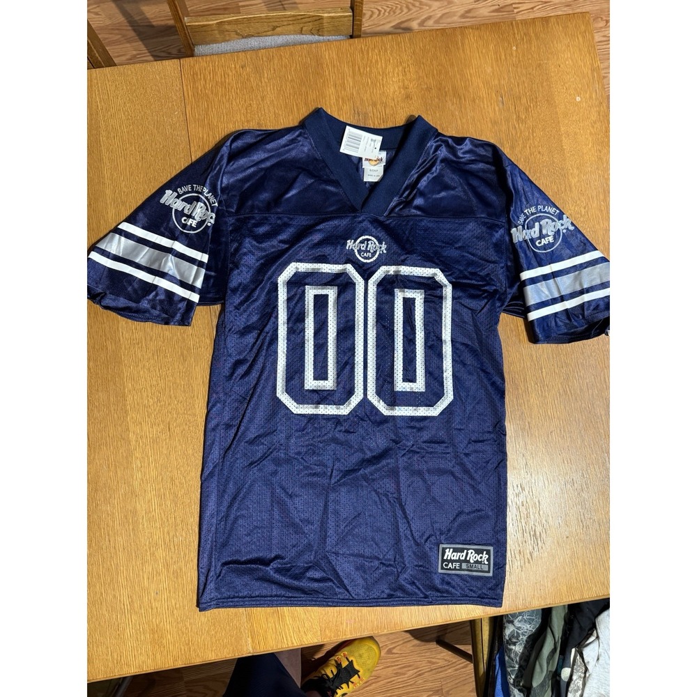 Vintage Hard Rock Cafe New York Football Jersey 00 Made in USA Small NWT‎
